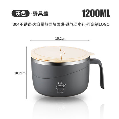Compact storage stainless steel meal bowl