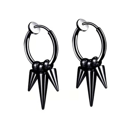 Geometric earrings on model - image 3