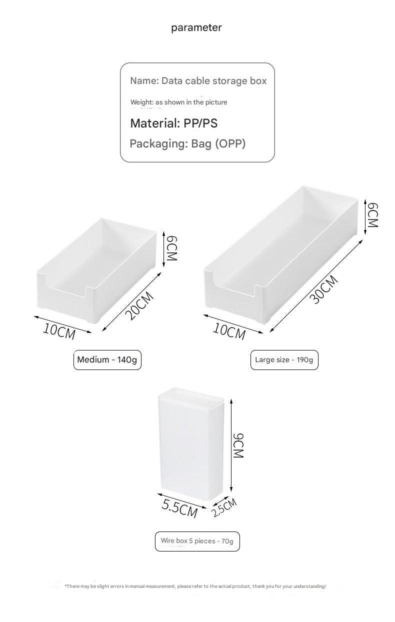Small box for charging cables and USB drives