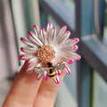 XZ0257-2 Daisy Bee Pink White