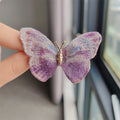 XZ0398-1 Embroidered Butterfly Brooch - Purple