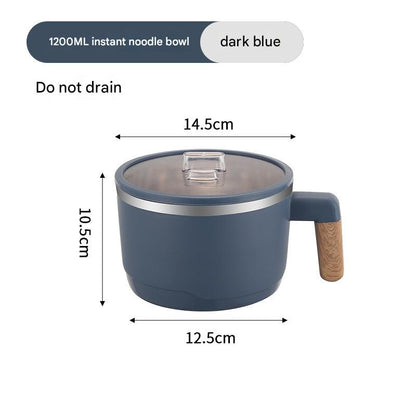 Large stainless steel bowl with lid for meals