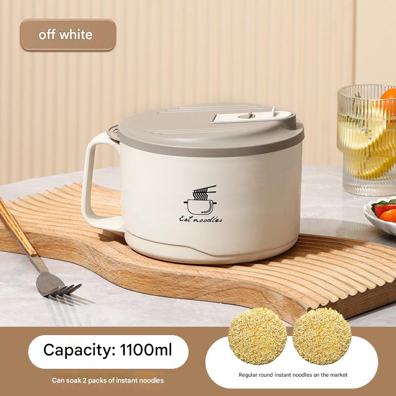Large stainless steel bowl with lid for meals