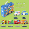 Colorful Box Vehicle Set + Storage Bag (Pack of 1)