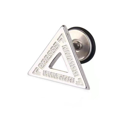 Titanium Steel Pyramid Earrings Image 7