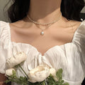 Gold Double Layer Bead Necklace