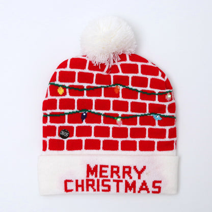 Colorful Christmas knit beanie hat 6
