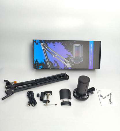 Image of Professional USB Condenser Microphone with adjustable arm