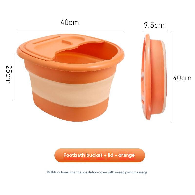 Folding foot soaking bucket in cream color