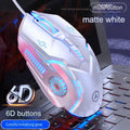 White colorful light-6D button silent version (Pack of 2)