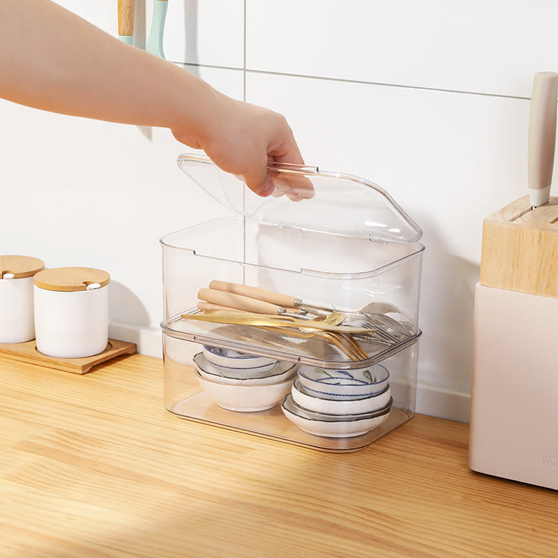 transparent acrylic storage box with lid for makeup