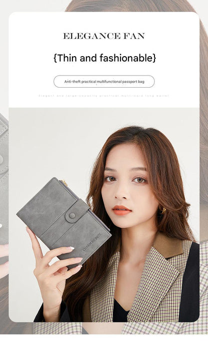 RFID passport holder in blue