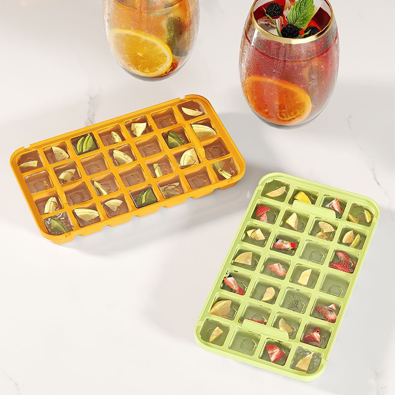Premium Ice Cube Maker Tray with ice cubes