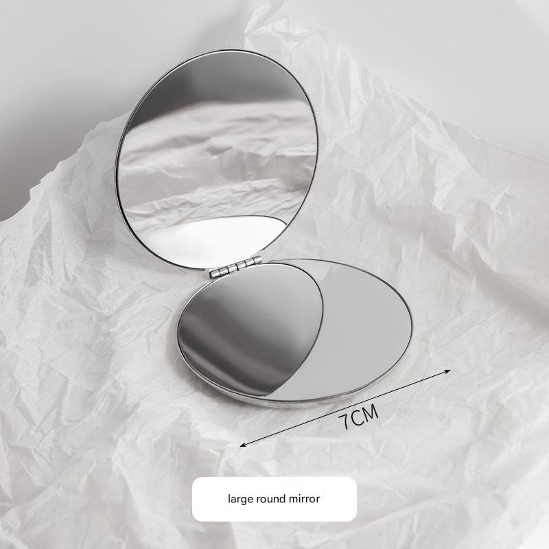 Compact Dual-Sided Folding Makeup Mirror - Image 1