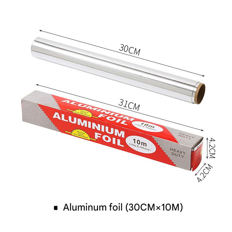 Close up of aluminum foil cooking tools