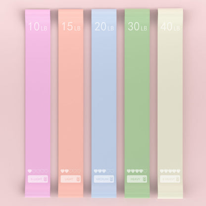 Assorted resistance bands in pouch
