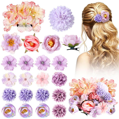 Elegant floral hair clip set image 1
