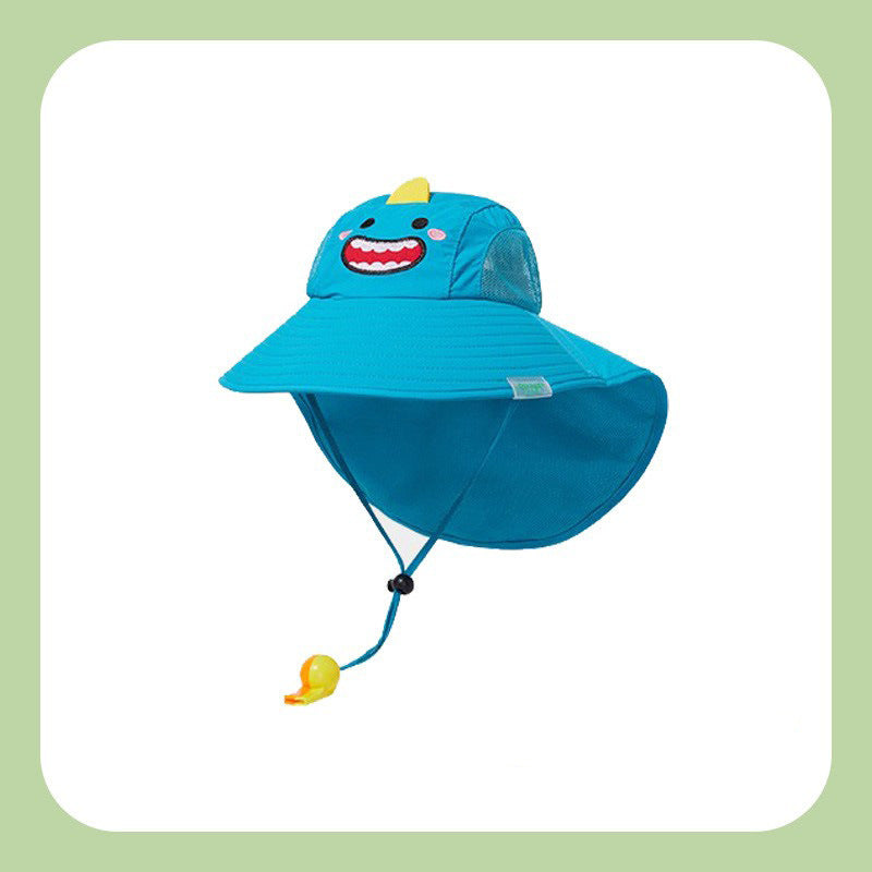Children's yellow duck sun protection hat