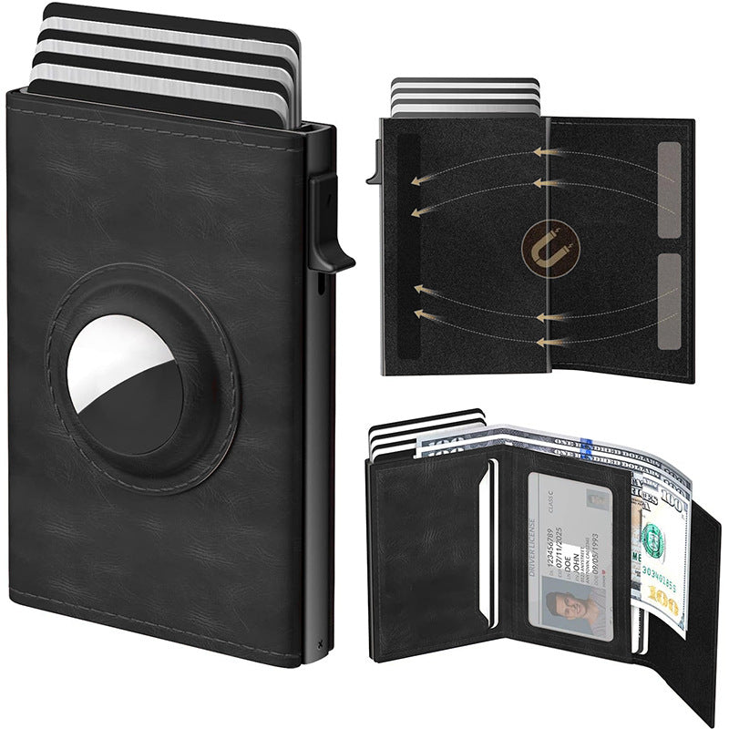 Men's wallet with card pop-up feature