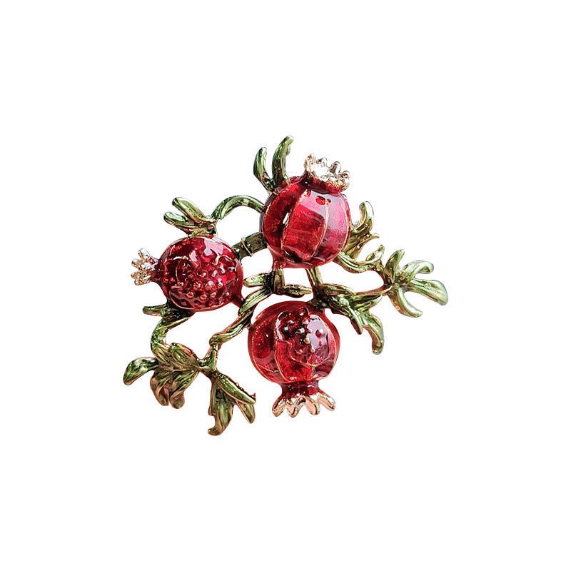 Stylish vintage fruit brooch collection