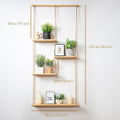 Natural Wood Color Four-Layer Shelf