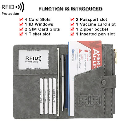 RFID passport holder in green