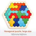 Large Natural Wood Hexagon Puzzle (Pack of 1)