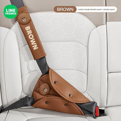 Colorful children's car seat strap adjuster