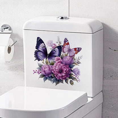 Butterfly toilet sticker design 1