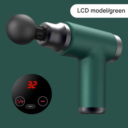 Image of the massage gun in a stylish carrying case