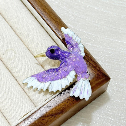 Vintage enamel brooch for jackets