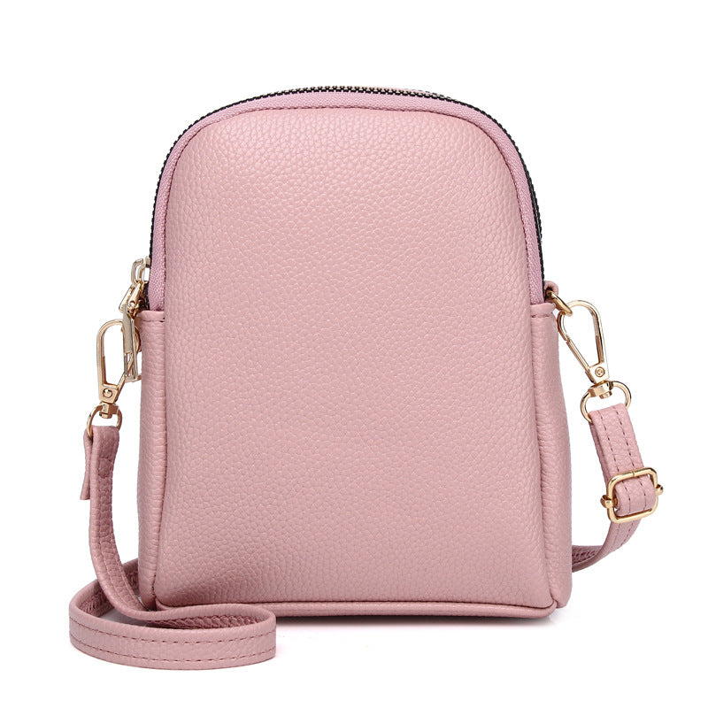 Chic Color-Block Mini Round Bag on a model