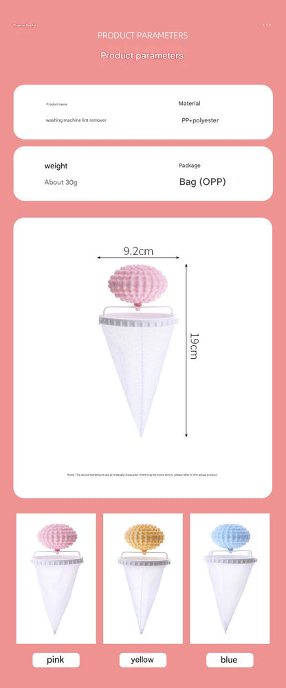 Multi-color hair catcher for washing machines