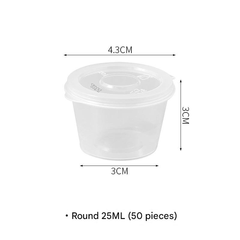 Clear disposable sauce container 100ml