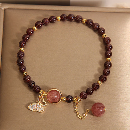 Garnet bracelet on wrist image