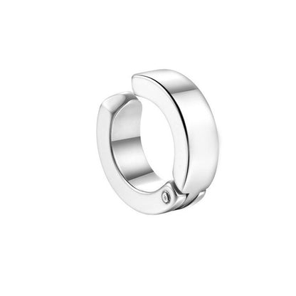 Stylish unisex stainless steel clip-on earrings image 1