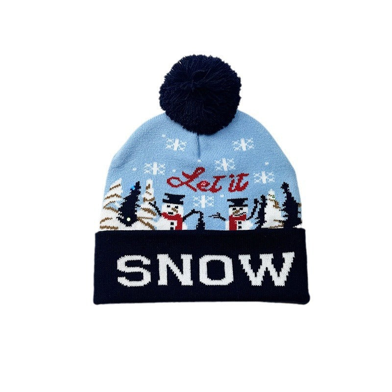 Colorful Christmas knit beanie hat 8
