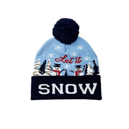 Colorful Christmas knit beanie hat 8