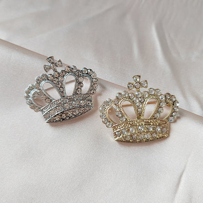 Elegant style crown brooch for women