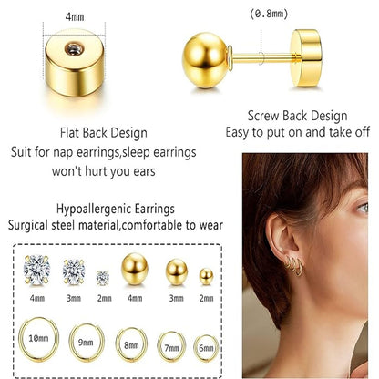 Elegant silver stainless steel earrings image 3