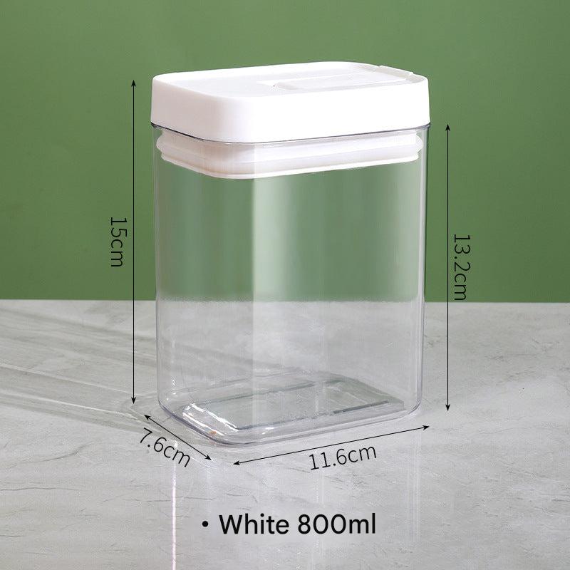 Plastic storage jar with grains