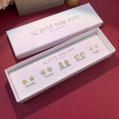 S925 Silver Heart Cat Ear Studs