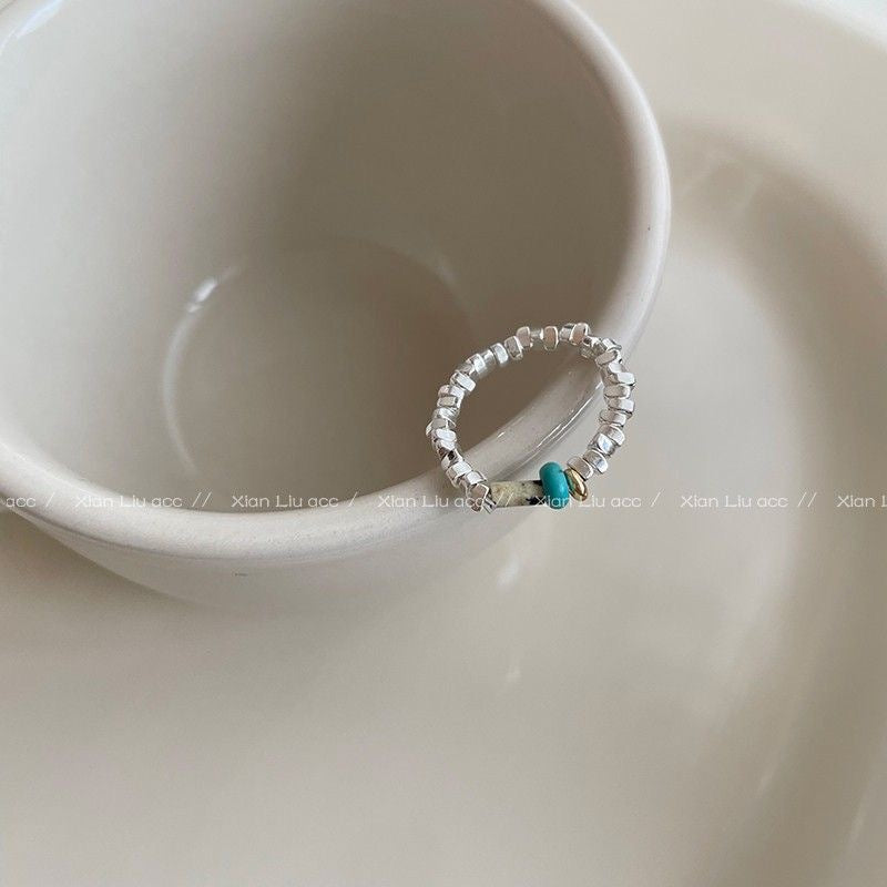 Geometric Silver Open Finger Jewelry