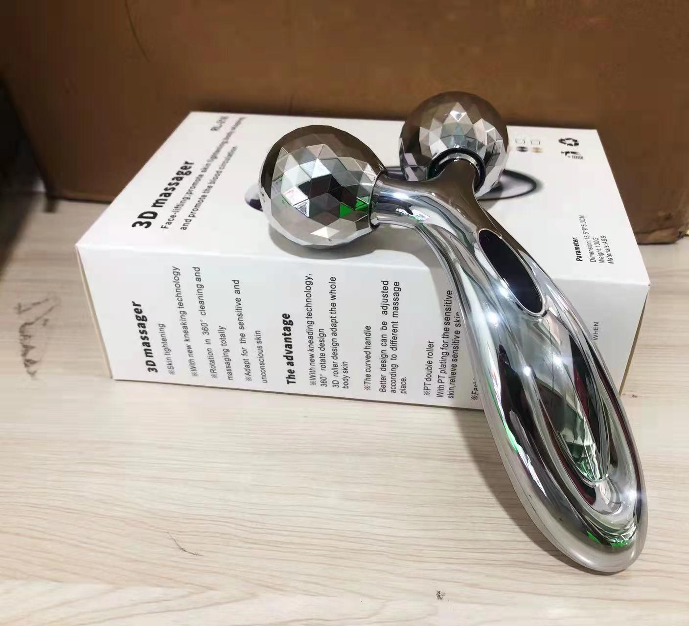 3D facial roller massager for glowing skin