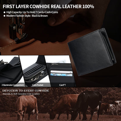 Men's RFID blocking wallet in black