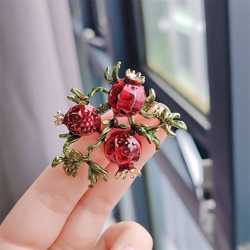 Vintage fruit brooch cherry design