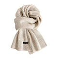 Couple's Fabric Label Scarf [Beige]