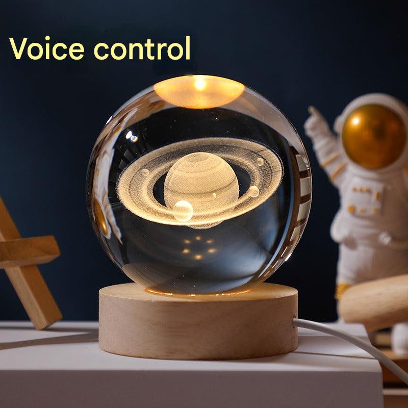 Elegant Starry Sky Crystal Ball Night Light Image 1
