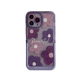 Invisible bracket, purple oil painting flowers