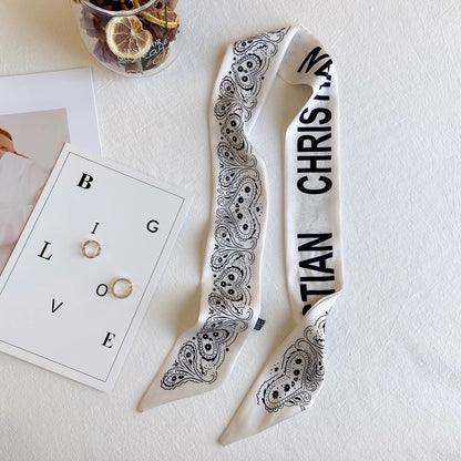 Chic geometric patterned hair scarf